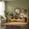 Mango Lowboard Sideboard Schrank Mangoholz Massivholz Indien Kastanienbraun Naturholz Kolonialstil Asien Asiatisch Rustikal Regal Holzregal Fernost Bild 2