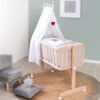 roba Babywiege 'Adam & Eule' - 40 x 90 cm - mit Feststellfunktion - inkl. textiler Ausstattung - Holz natur Bild 4