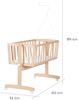 roba Babywiege 'Adam & Eule' - 40 x 90 cm - mit Feststellfunktion - inkl. textiler Ausstattung - Holz natur Bild 3
