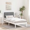 vidaXL Bettgestell mit gepolstertem Kopfteil Hellgrau 90 x 190 cm 878018 Bild 1