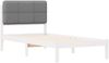 vidaXL Bettgestell mit gepolstertem Kopfteil Hellgrau 90 x 190 cm 878018 Bild 4