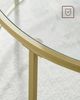 VASAGLE Beistelltisch rund, 2er Set, Kleiner Couchtisch, Glastisch mit Metallgestell, Nachttisch, Sofatisch, Balkon, Hartglas, goldfarben LCT631B01 Bild 3