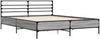 vidaXL Bettgestell Grau Sonoma 150x200 cm Holzwerkstoff und Metall 3280050 Bild 3