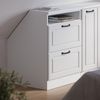 Küchenschrank für Dachschrägen R-Line Weiß Landhaus 60 cm mit 2 Schubladen, Schrankkorpus 60 cm Tiefe Vicco Bild 4