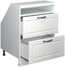 Küchenschrank für Dachschrägen R-Line Weiß Landhaus 60 cm mit 2 Schubladen, Schrankkorpus 60 cm Tiefe Vicco Bild 3