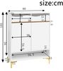 Merax Schuhschrank mit LED 16 Farben – Platzsparender Flurschrank 80×35×105 cm mit Schubladen & Ablagen, weiß Bild 4