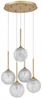 Nova Luce 9260212 MIRANO Pendelleuchte rund 5-flammig Gold Transparent G9 Bild 2