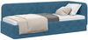 vidaXL Eckbettgestell Blau 80 x 200 cm Samt 42016512 Bild 3