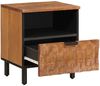 vidaXL Nachttisch 2 pcs Braun 40 x 33 x 46 cm Massivholz Mango 4017907 Bild 3