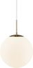 Nordlux Moderne Pendelleuchten Grant 35 Ø 35 Cm Messing 1-flammig Kugelförmig, Gold, metallisch, weiß, Glas, Metall, 2010573035 Bild 4