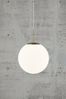 Nordlux Moderne Pendelleuchten Grant 35 Ø 35 Cm Messing 1-flammig Kugelförmig, Gold, metallisch, weiß, Glas, Metall, 2010573035 Bild 2