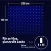 Deuba Netzlichterkette 160 LED blau 200x150cm Innen Außen Lichterkette Netz Weihnachten Weihnachtsdeko Bild 2