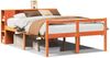 vidaXL Massivholzbett ohne Matratze Wachsbraun 140x190 cm Massivholz 3321981 Bild 2