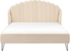 Bett mit Lattenrost Bouclé AMBILLOU 160 x 200 cm Beige Bild 4