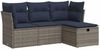 vidaXL 4-tlg. Garten-Sofagarnitur mit Kissen Grau Poly Rattan 3325257 Bild 2