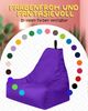 PATCH HOME Lounge Sessel Sitzsack– XL – Lila, bequemer Sitzsack aus Luxus-Polyester-Gewebe, bereits befüllt Bild 5