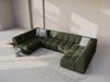 Micadoni Panorama-Sofa Kendal 7-Sitzer Strukturierter Stoff Amazonas Grün Bild 5