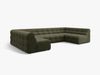 Micadoni Panorama-Sofa Kendal 7-Sitzer Strukturierter Stoff Amazonas Grün Bild 2