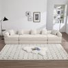 Modulares Sofa aus Cord mit Schlaffunktion & Seitentasche, 270 x 180 x 64 cm, Beige Bild 3