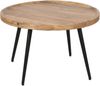 byLIVING Couchtisch ROMY / moderner Couchtisch aus Akazienholz massiv und schwarzem Metallgestell / D 75, H 47,5 cm Bild 3