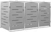 vidaXL Mülltonnenbox für 3 Tonnen 207x77,5x115 cm Edelstahl 149560 Bild 2