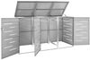 vidaXL Mülltonnenbox für 3 Tonnen 207x77,5x115 cm Edelstahl 149560 Bild 3