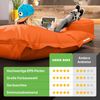 Green Bean® 2er Set XXL Sitzsack "Square+Stay" inkl. Poufmit mit EPS-Perlen - Riesensitzsack 140x180 Liege-Kissen Bean-Bag Chair - Orange Bild 2