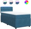 vidaXL Boxspringbett mit Matratze Blau 90x200 cm Samt 3289942 Bild 2