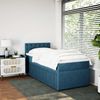 vidaXL Boxspringbett mit Matratze Blau 90x200 cm Samt 3289942 Bild 4