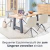 KHG Esszimmerstuhl, Küchenstuhl Bouclé Taupe, Stuhlbeine Metall lackiert, Polsterstuhl, Essstuhl, Stuhl, für Esszimmer Küche Büro Bild 3