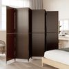 Paravent Raumteiler 6-tlg. Braun Poly Rattan Bild 3