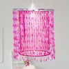 Hängeleuchte, Kristalle, Textil, pink, D 22,5 cm Bild 2