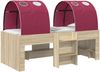 vidaXL Bett mit Tunnel 3 Stk. Sonoma Eiche und Rot Holzwerkstoff 3423567 Bild 2