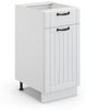 Midischrank Fame-Line Weiß Landhaus 40 x 82 cm ohne Arbeitsplatte Vicco Bild 5
