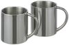 QIUQIU Thermobecher 2er-Set, doppelwandig, isoliert, Edelstahl, silber, 200 ml Bild 2