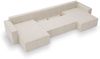 Goldstoff Ecksofa Cordstoff - U-Sofa mit Schlaffunktion und Bettkasten, Amalia Couch mit Cord-Bezug - Schlafsofa mit Liegefläche 330x147 cm - Stauraum - Komfort-Polsterung, Universell stellbar rechts/links Bild 3