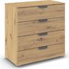 rauch Aditio Box, Kommode, 4 Schubladen, mit Softclose-Funktion, Farbe Eiche Artisan, BxHxT 80x81x42cm Bild 3