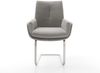 Freischwinger Clea-Flex Strukturstoff Soft Grau Freischwinger flach Edelstahl Bild 2