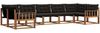vidaXL Outdoor-Sofagarnitur mit Kissen 7 pcs Natürlich und Schwarz 3369815 Bild 2