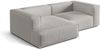 Micadoni Ecksofa Nuria 3-Sitzer Links Strukturierter Stoff Hellgrau Bild 3