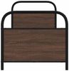 Einzelbettgestell Design für Erwachsene ohne Matratze 80x200 cm Braun Eichen-Optik d3895e Bild 5