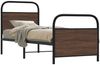 Einzelbettgestell Design für Erwachsene ohne Matratze 80x200 cm Braun Eichen-Optik d3895e Bild 2