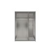 Schwebetürenschrank >CINDY2< (BxHxT: 139x200x65 cm) in WEISS + ABSETZUNGEN ROSE Bild 3
