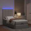 vidaXL Ottomane Bett mit Matratze & LEDs Taupe 90x200 cm Stoff 3313979 Bild 3