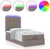 vidaXL Ottomane Bett mit Matratze & LEDs Taupe 90x200 cm Stoff 3313979 Bild 5