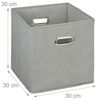 Relaxdays 12 x Aufbewahrungsbox Stoff grau Bild 5