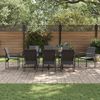 vidaXL Garten Essgruppe 9 pcs Schwarz Stahl 3335860 Bild 3