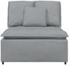 vidaXL Modulares Sofa Mittelmodul mit Kissen Hellgrau 100 cm 4104417 Bild 3