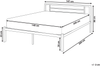 Metallbett schwarz Lattenrost 140x200 cm CUSSET Bild 2
