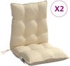 vidaXL Niedriglehner-Auflagen 2 Stk. Beige Oxford-Gewebe 377680 Bild 2